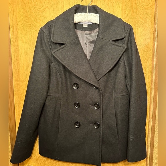 Michael Michael Kors black pea coat size large - Picture 1 of 13